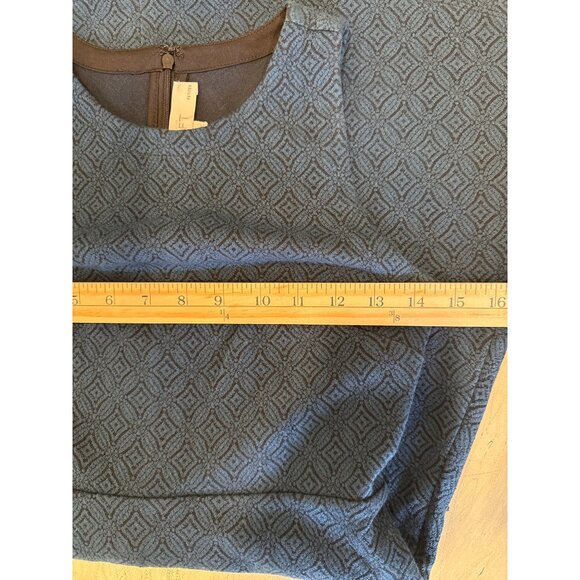 Ann Taylor Loft Petite Sleeveless Textured Blue Fit & Flare Dress Size OOP NWT - Picture 7 of 8